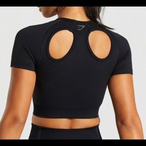 Gym shark ultra seamless crop top size Small